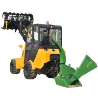 wood chipper machine 50hp wheel loader tractor